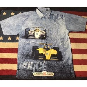 NWOT Vintage ENYCE F1 MOTORSPORTS GRAND PRIX RACING CARS Sportswear Shirt M Max